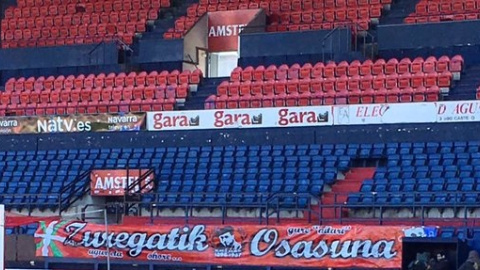 Grada de animación del Osasuna