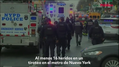 VÍDEO | Al menos 16 heridos en un tiroteo en el metro de Nueva York VÍDEO | Al menos 16 heridos en un tiroteo en el metro de Nueva York