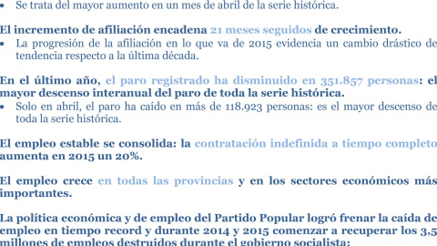 Argumentario Empleo PP Argumentario Empleo PP