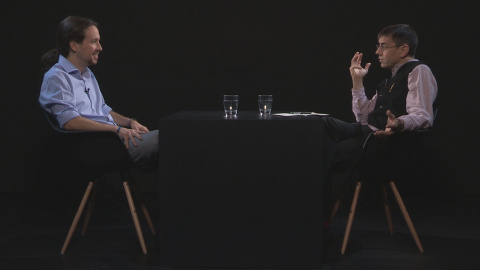 Iglesias y Monedero, en 'Otra Vuelta de Tuerka'. Iglesias y Monedero, en 'Otra Vuelta de Tuerka'.