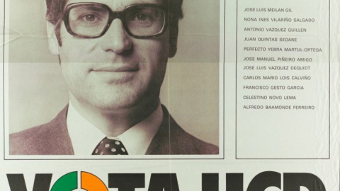 18/4/22 José Luis Meilán Gil en un cartel de la UCD para las elecciones generales de 1979. 18/4/22 José Luis Meilán Gil en un cartel de la UCD para las elecciones generales de 1979.