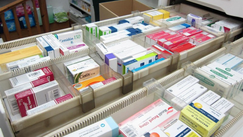 Cajón con varios medicamentos en una farmacia. E.P. Cajón con varios medicamentos en una farmacia. E.P.