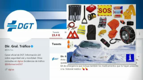 La DGT recomienda un kit antinevada con 18 objetos "imprescindibles" entre ellos pala y silbato La DGT recomienda un kit antinevada con 18 objetos "imprescindibles" entre ellos pala y silbato