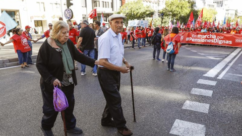 Participantes en las calles por las Marchas en Madrid/ EFE Participantes en las calles por las Marchas en Madrid/ EFE