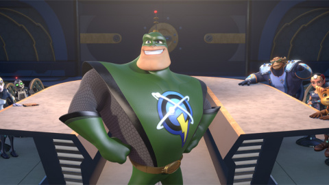 El Capitán Qwark durante un momento de la película.