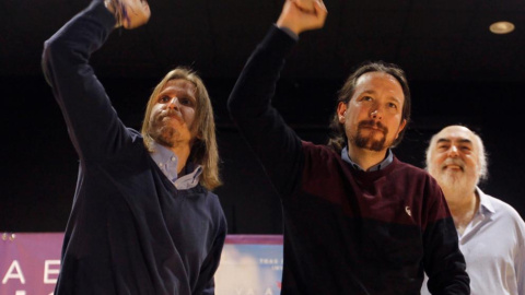 El secretario general de Unidas Podemos, Pablo Iglesias, junto al candidato a la presidencia de la Junta de Castilla y León, Pablo Fernández. / EFE El secretario general de Unidas Podemos, Pablo Iglesias, junto al candidato a la presidencia de la Junta de Castilla y León, Pablo Fernández. / EFE