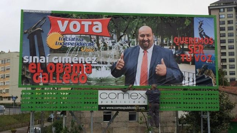 Cartel electoral de Sinaí Giménez.- TWITTER Cartel electoral de Sinaí Giménez.- TWITTER
