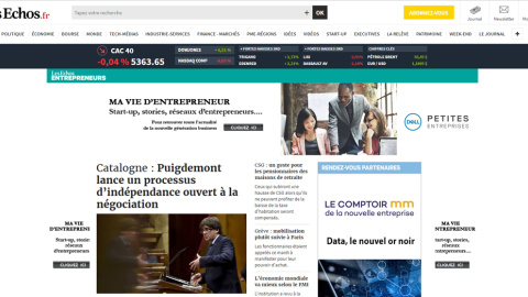 Portada de 'Les Echos' (Francia)