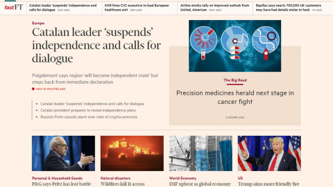 Portada de 'Financial Times'