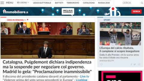 Portada de 'La Repubblica'
