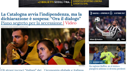 Portada de 'La Stampa'