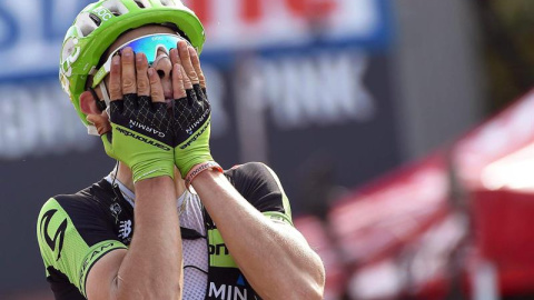 Formolo celebra su victoria en la etapa del Giro. EFE/Daniel Dal Zennaro Formolo celebra su victoria en la etapa del Giro. EFE/Daniel Dal Zennaro
