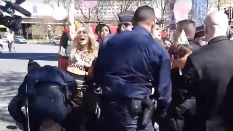Captura de pantalla del vídeo difundido por Info Vidéo France Captura de pantalla del vídeo difundido por Info Vidéo France