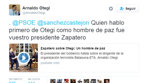 Otegi PSOE Twitter