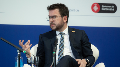 El presidente de la Generalitat, Pere Aragonès, participa en la jornada inaugural de la XXXVII Reunió Cercle d’Economia, en el hotel W Barcelona, a 4 de mayo de 2022, en Barcelona, Catalunya (España). El presidente de la Generalitat, Pere Aragonès, participa en la jornada inaugural de la XXXVII Reunió Cercle d’Economia, en el hotel W Barcelona, a 4 de mayo de 2022, en Barcelona, Catalunya (España).