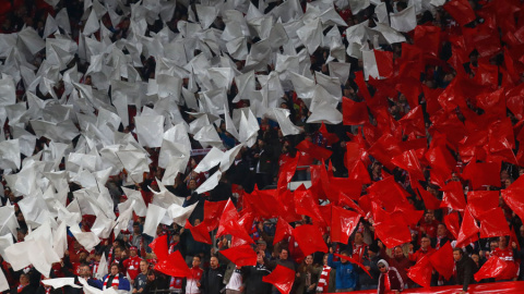 El ambiente del Allianz Arena antes del partido. Reuters / Kai Pfaffenbach El ambiente del Allianz Arena antes del partido. Reuters / Kai Pfaffenbach