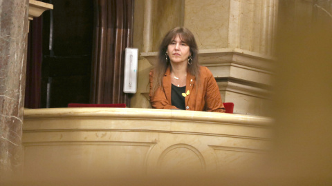 La presidenta del Parlament suspesa, Laura Borràs, durant una sessió de la cambra, la setmana passada La presidenta del Parlament suspesa, Laura Borràs, durant una sessió de la cambra, la setmana passada
