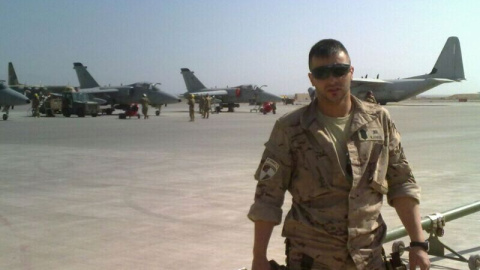 El cabo Iván Ramos, antes de su accidente. El cabo Iván Ramos, antes de su accidente.