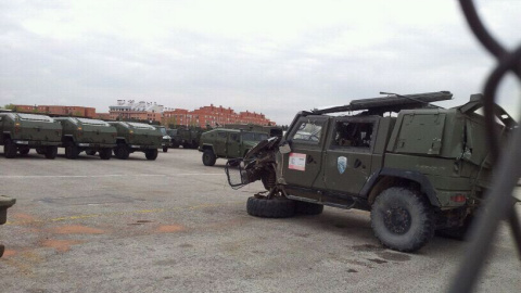 Imagen del vehículo blindado 'Lince' en el que viajaba Iván Ramos. Imagen del vehículo blindado 'Lince' en el que viajaba Iván Ramos.