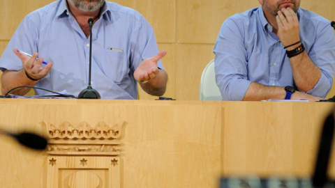 El concejal Javier Barbero durante una rueda de prensa en el Consistorio.- Felix Moreno