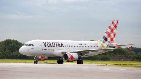 Un Airbus a319 de la aerolínea Volotea. Un Airbus a319 de la aerolínea Volotea.