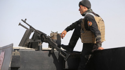 Un miembro de las fuerzas de seguridad de Irak en la base militar de Al Habaniya. - AFP Un miembro de las fuerzas de seguridad de Irak en la base militar de Al Habaniya. - AFP