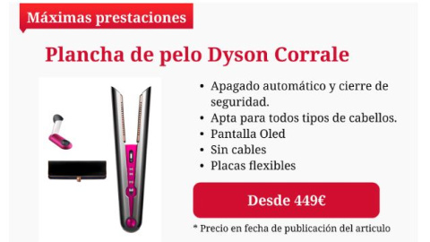 Plancha de pelo Dyson Corrale
