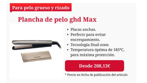 Plancha de pelo ghd Max