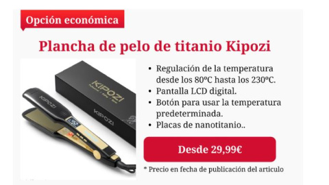 Plancha de pelo plana de titanio Kipozi
