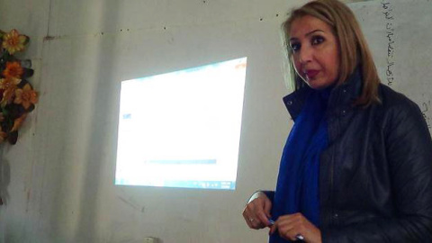 Maryam Shamdin, en Siria. Maryam Shamdin, en Siria.