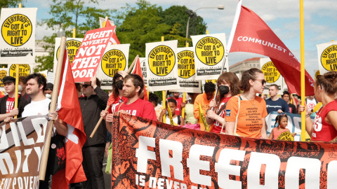 Protesta en Estados Unidos contra la pobreza Protesta en Estados Unidos contra la pobreza