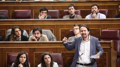 Pablo Iglesias en el Congreso de los diputados este miércoles. EUROPA PRESS Pablo Iglesias en el Congreso de los diputados este miércoles. EUROPA PRESS