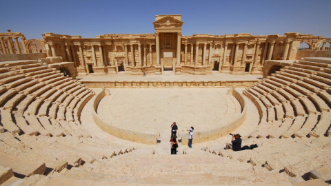 Turistas en el teatro de Palmira,en 2008. REUTERS