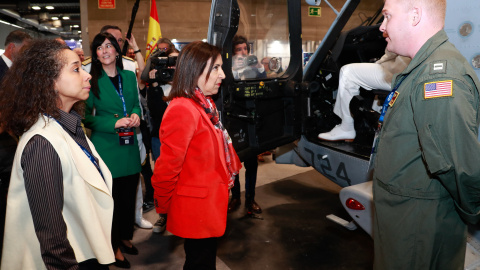 La ministra de Defensa, Margarita Robles, durante la inauguración de la III Feria Internacional de Defensa y Seguridad de España en Ifema Madrid. La ministra de Defensa, Margarita Robles, durante la inauguración de la III Feria Internacional de Defensa y Seguridad de España en Ifema Madrid.