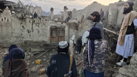 Una casa derruida tras el terremoto en la provincia de Paktika, a 22 de junio de 2022. Una casa derruida tras el terremoto en la provincia de Paktika, a 22 de junio de 2022.