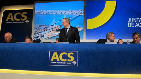 El presidente de ACS, Florentino Pérez, en la junta de accionistas. E.P. El presidente de ACS, Florentino Pérez, en la junta de accionistas. E.P.