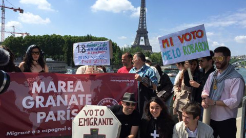 Protesta de la Marea Granate en Paris