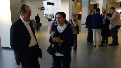 El exvicario judicial Roberto Ferrer y la exnotaria eclesiástica Carmen Amador, este lunes en los juzgados de Zaragoza | Eduardo Bayona El exvicario judicial Roberto Ferrer y la exnotaria eclesiástica Carmen Amador, este lunes en los juzgados de Zaragoza | Eduardo Bayona