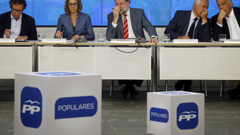 Mariano Rajoy durante la reunión del Comité Ejecutivo Nacional del PP. - REUTERS Mariano Rajoy durante la reunión del Comité Ejecutivo Nacional del PP. - REUTERS