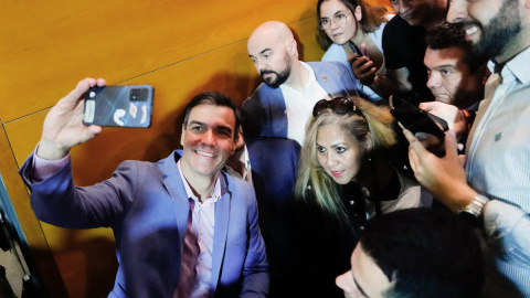 El presidente del Gobierno, Pedro Sánchez, durante el acto de campaña que el PSC ha celebrado este viernes en Tarragona. El presidente del Gobierno, Pedro Sánchez, durante el acto de campaña que el PSC ha celebrado este viernes en Tarragona.