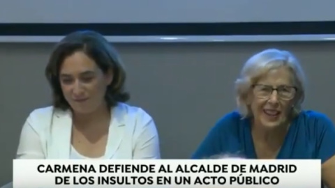 Carmena defiende publicamente a Almeida de una ciudadana que le llamo "carapolla" Carmena defiende publicamente a Almeida de una ciudadana que le llamo "carapolla"