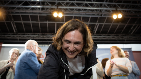 La alcaldesa de Barcelona y candidata a la reelección, Ada Colau, interviene en un acto de campaña, en Plaza Catalunya, a 24 de mayo de 2023. La alcaldesa de Barcelona y candidata a la reelección, Ada Colau, interviene en un acto de campaña, en Plaza Catalunya, a 24 de mayo de 2023.
