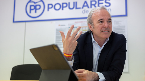 El alcalde de Zaragoza y candidato del Partido Popular a la Presidencia del Gobierno de Aragón, Jorge Azcón.