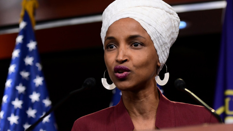 15.07.2019. / Ilhan Omar habla durante la conferencia de Demócratas en el Congreso de Estados Unidos.  REUTERS/Erin Scott