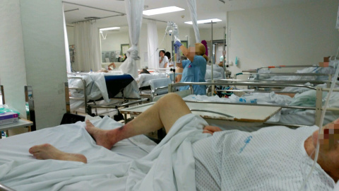 Estado de las urgencias del Hospital La Paz este martes.- @UrgenciaLaPaz
