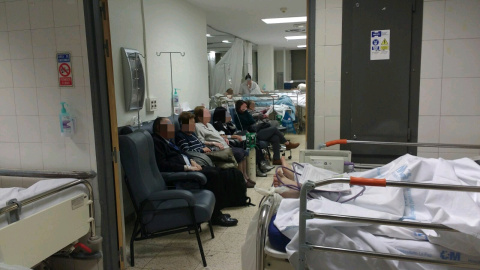 Estado de las urgencias del Hospital La Paz este martes.- @UrgenciaLaPaz