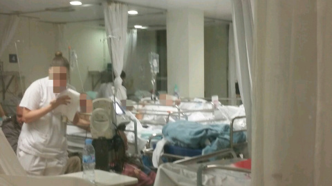 Estado de las urgencias del Hospital La Paz este martes.- @UrgenciaLaPaz