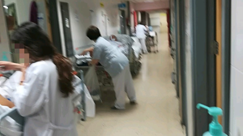 Estado de las urgencias del Hospital La Paz este martes.- @UrgenciaLaPaz