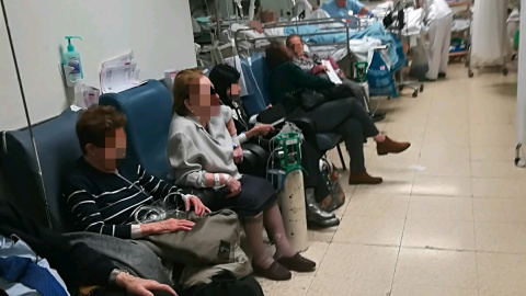Estado de las urgencias del Hospital La Paz este martes.- @UrgenciaLaPaz