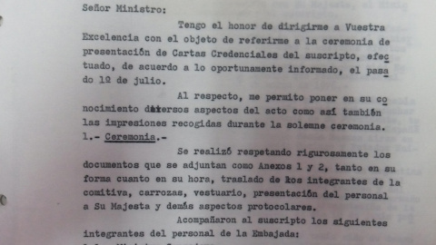Informe Reunión Rey y Embajador 1 Informe Reunión Rey y Embajador 1